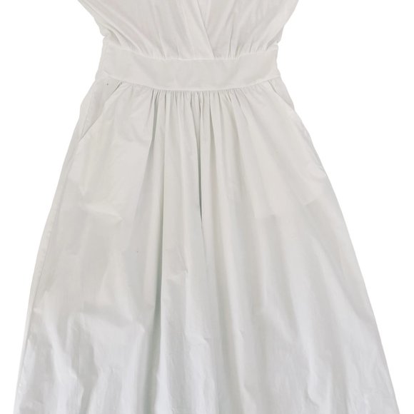 Banana Republic Maxi dress sundress with pockets, cotton white sz L large - Picture 3 of 8
